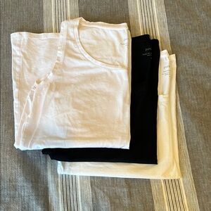 J. Jill White and Black Tank Tops